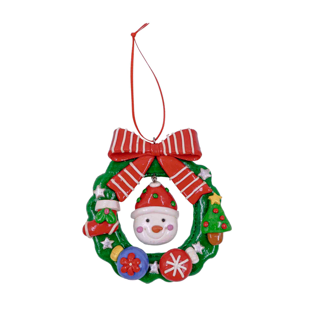 Snowman Wreath Hanging Ornaments