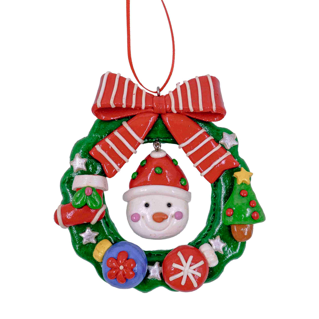 Snowman Wreath Hanging Ornaments