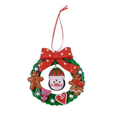 Elf Wreath Hanging Ornaments