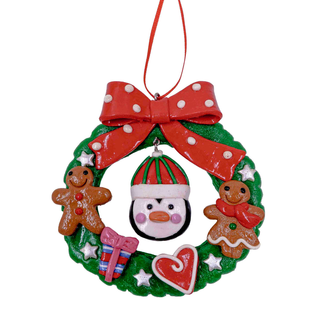 Elf Wreath Hanging Ornaments