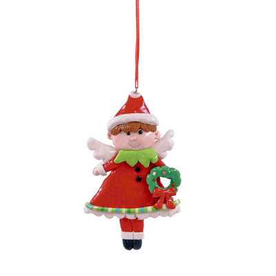 Elf Doll Hanging Ornament Miseltoe