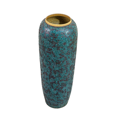 Teal Green Rustic Metal Vase