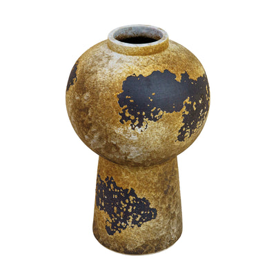 Ochre Patina Metal Vase