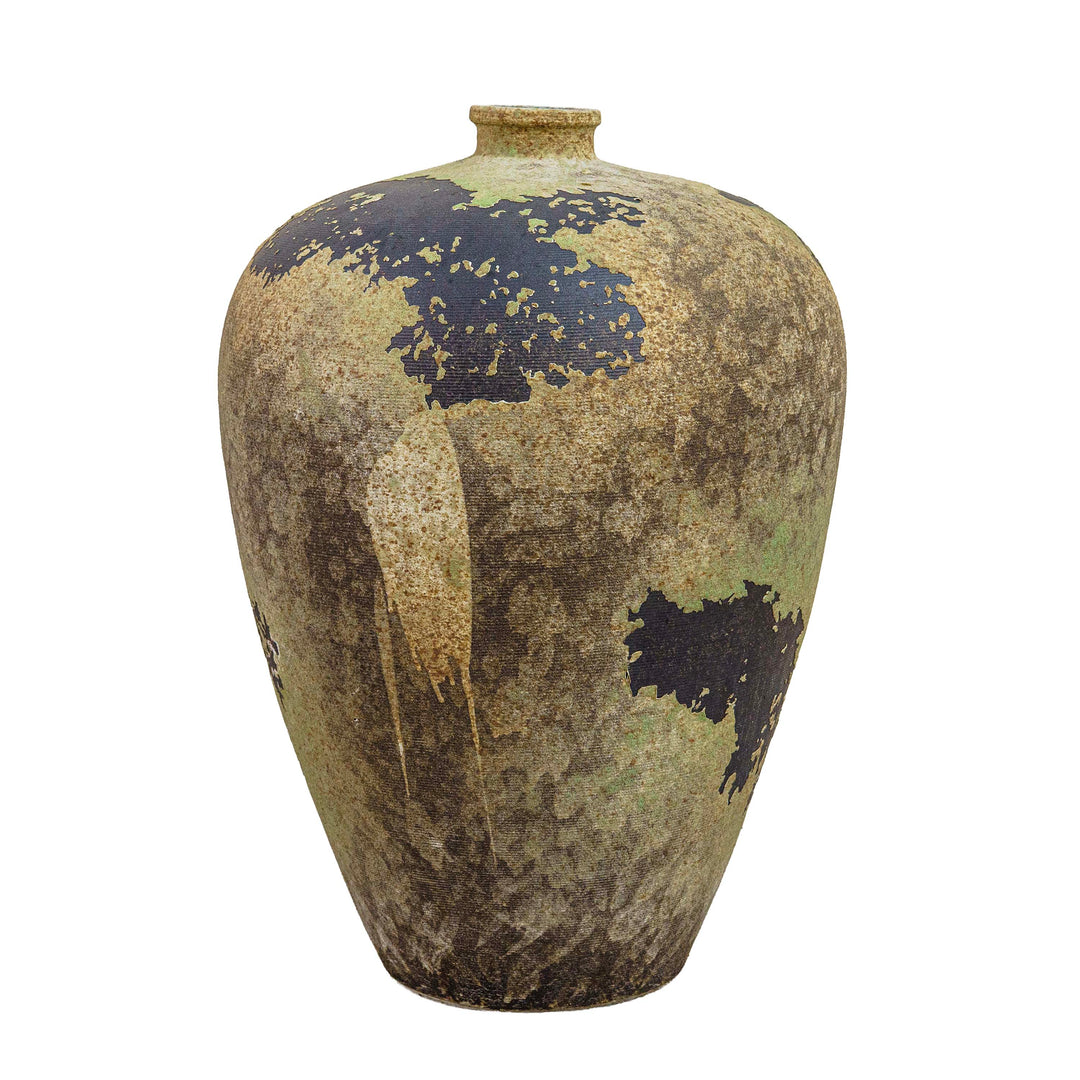 Charcoal Patina Metal Vase