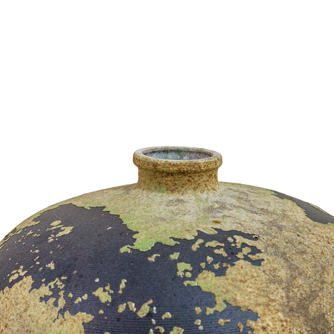 Charcoal Patina Metal Vase