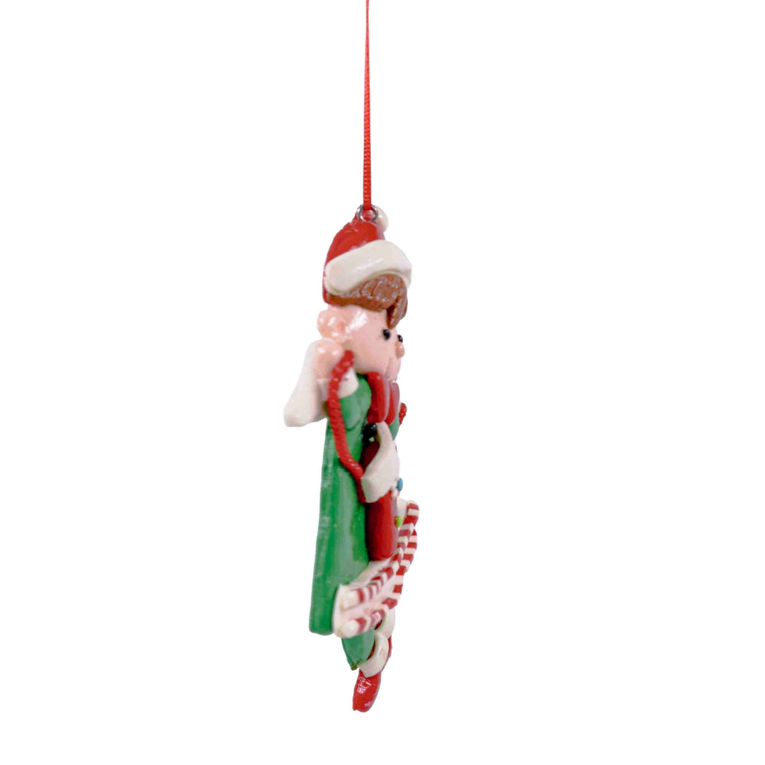 Elf Doll Hanging Ornament Green