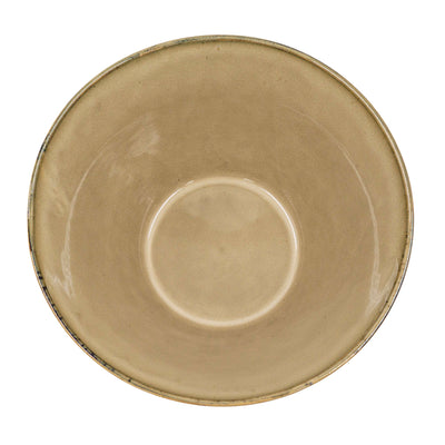 Ivory Gold Ceramic Serving Bowl