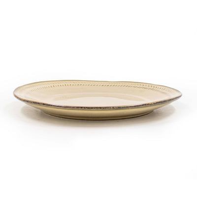 Ivory Gold Ceramic Plate
