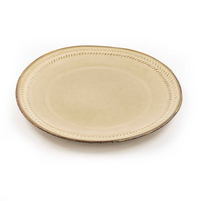 Ivory Gold Ceramic Plate