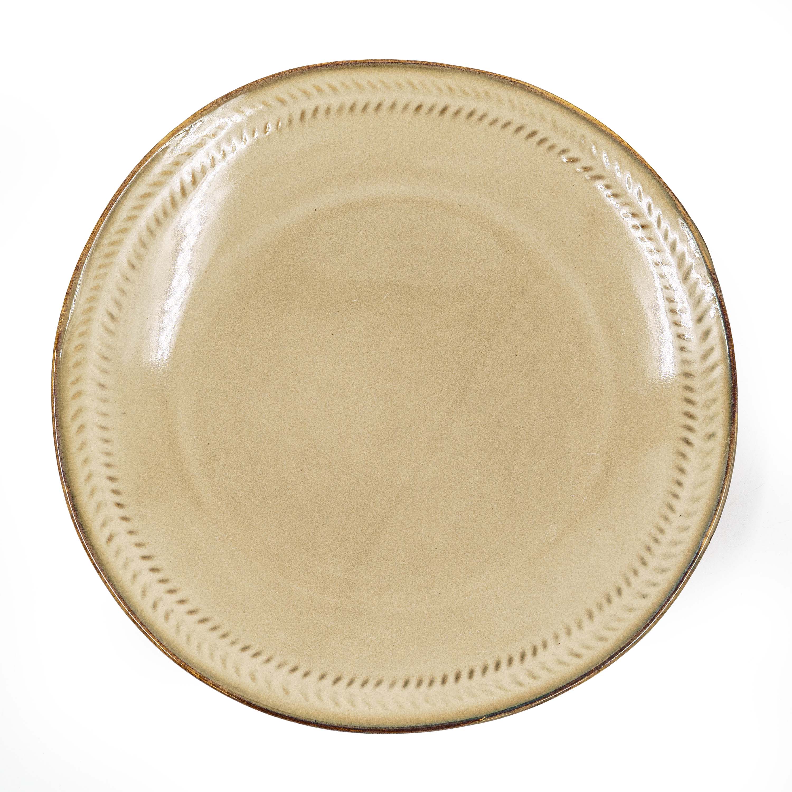 Ivory Gold Ceramic Plate