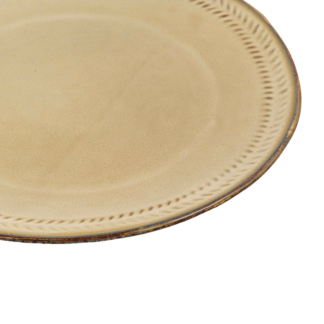 Ivory Gold Ceramic Plate