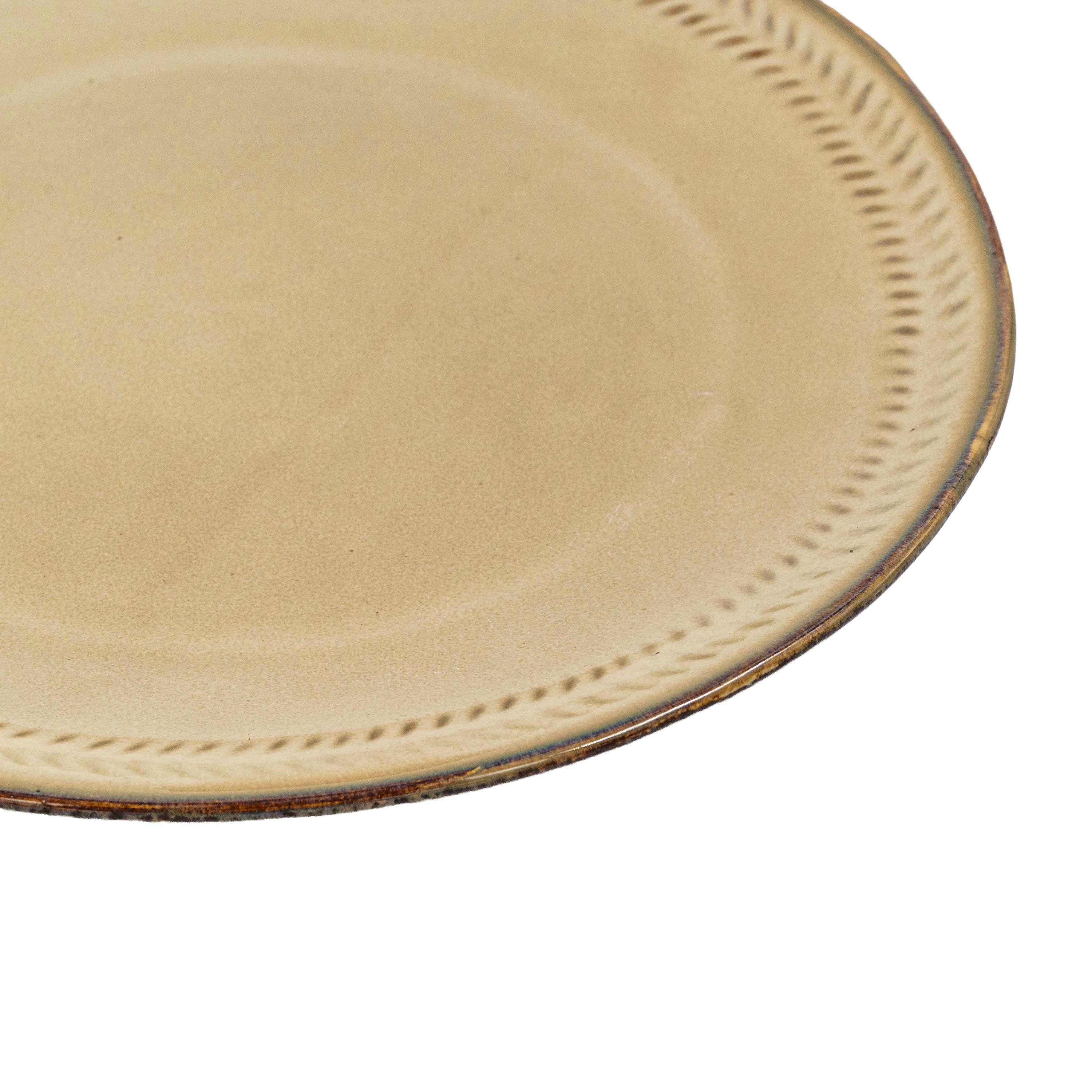 Ivory Gold Ceramic Plate