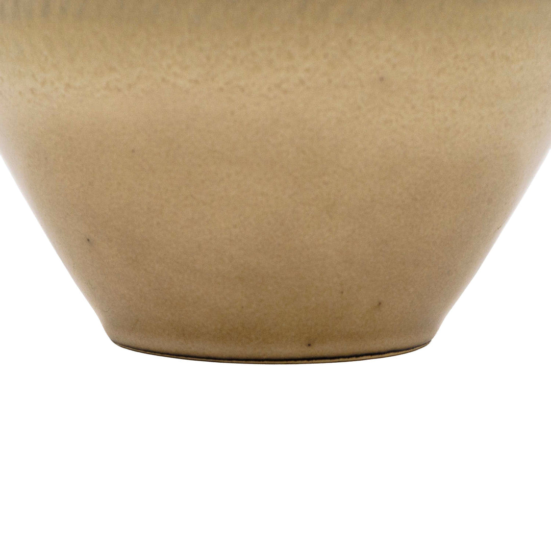 Ivory Gold Ceramic Serving Bowl