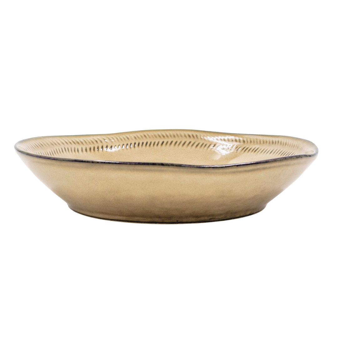 Ivory Gold Ceramic Serving Platter