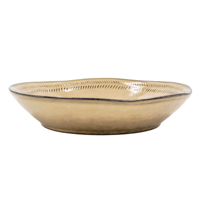 Ivory Gold Ceramic Serving Platter