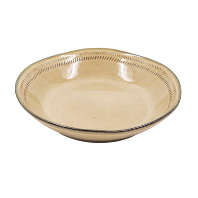 Ivory Gold Ceramic Serving Platter
