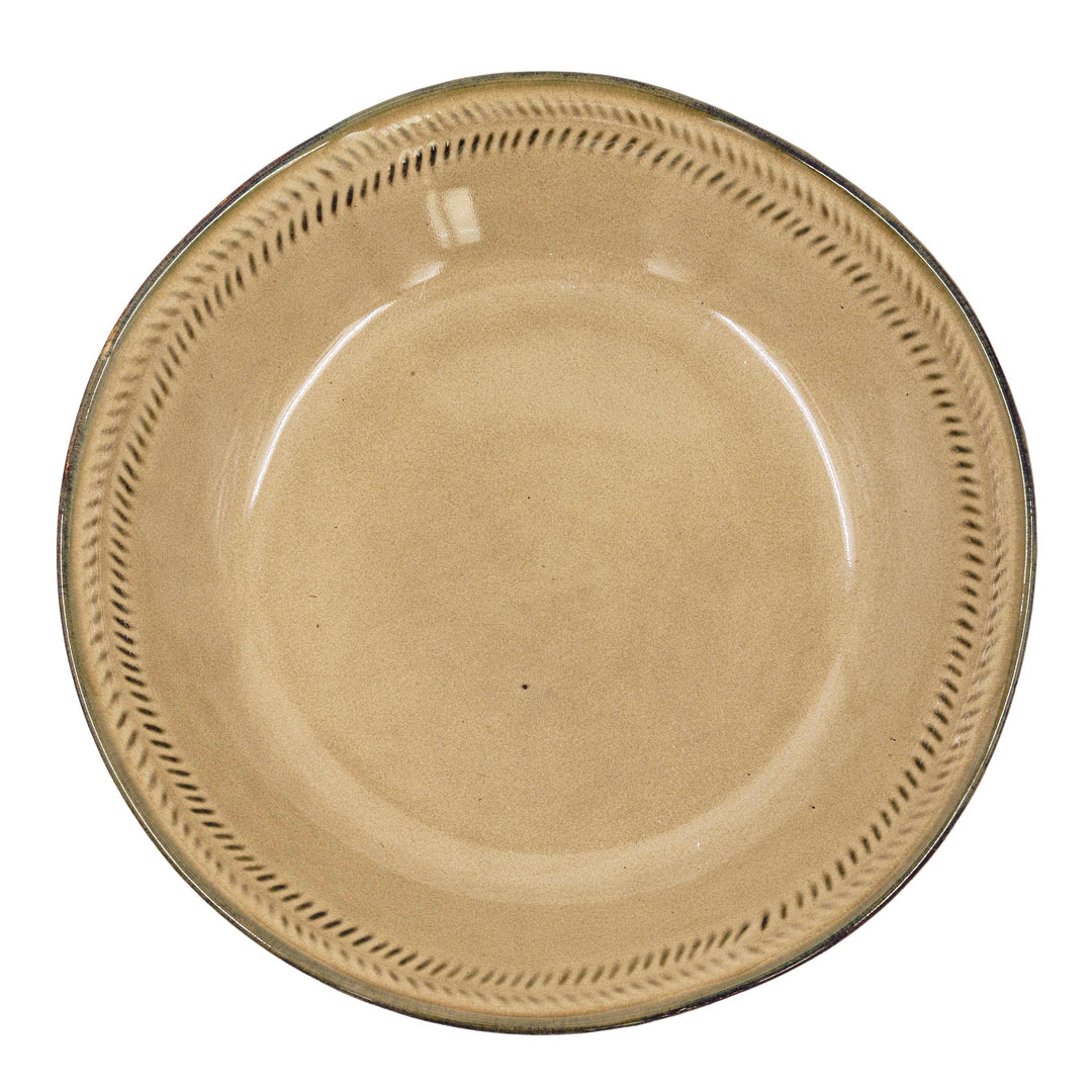 Ivory Gold Ceramic Serving Platter