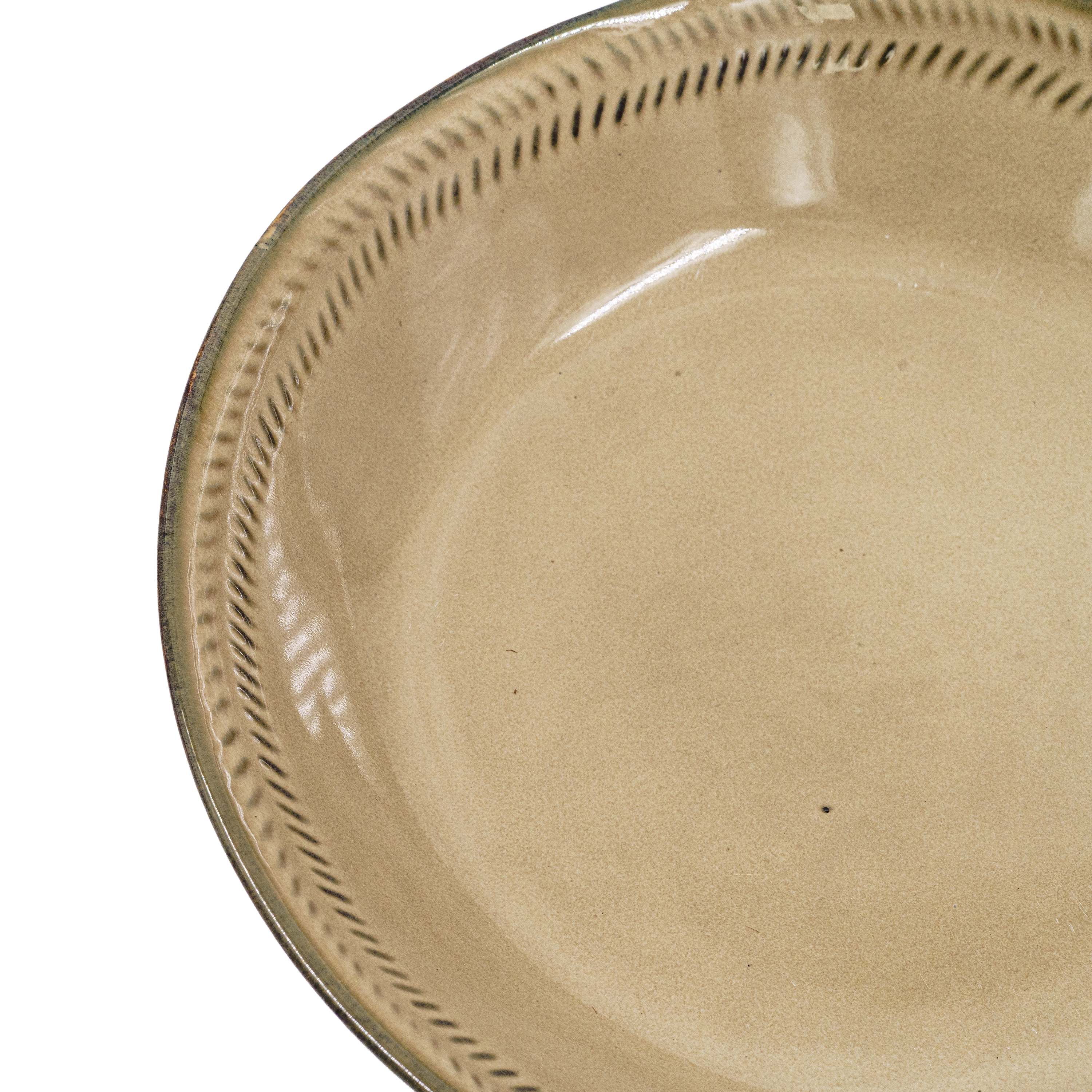 Ivory Gold Ceramic Serving Platter