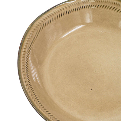 Ivory Gold Ceramic Serving Platter