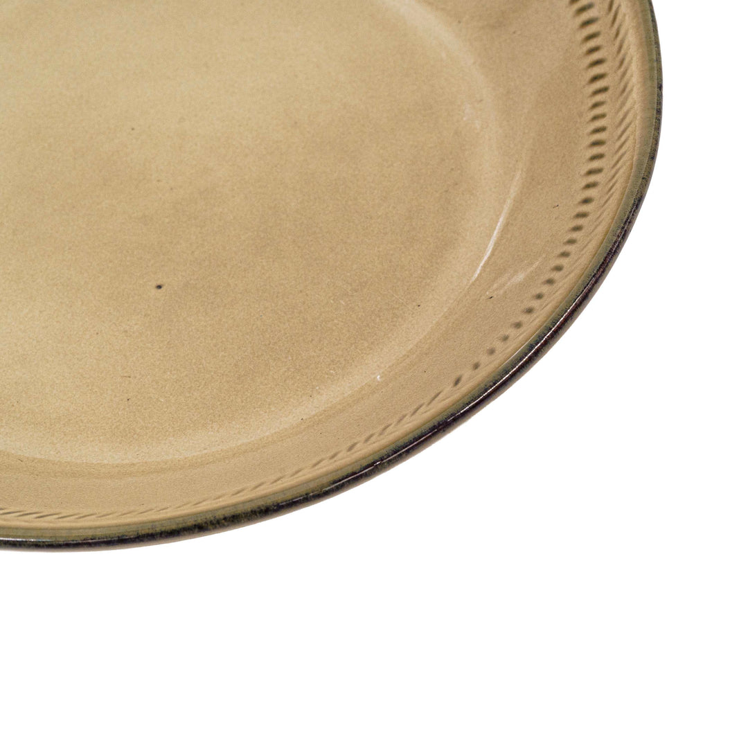 Ivory Gold Ceramic Serving Platter