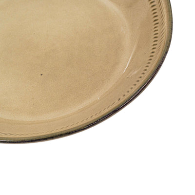 Ivory Gold Ceramic Serving Platter