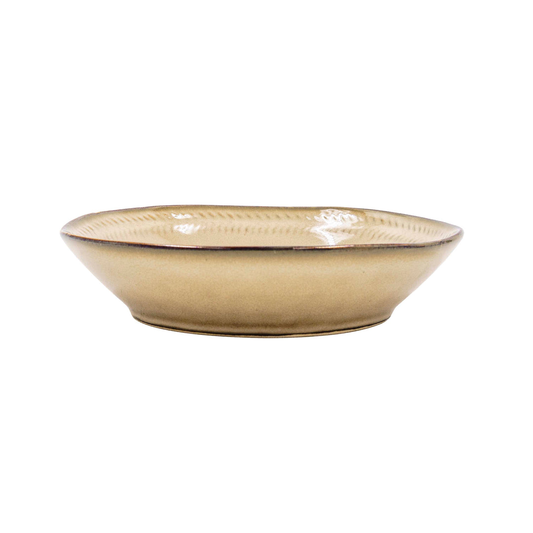 Ivory Gold Ceramic Platter