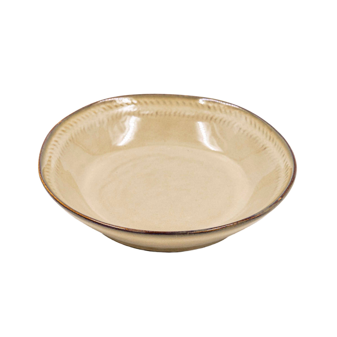 Ivory Gold Ceramic Platter