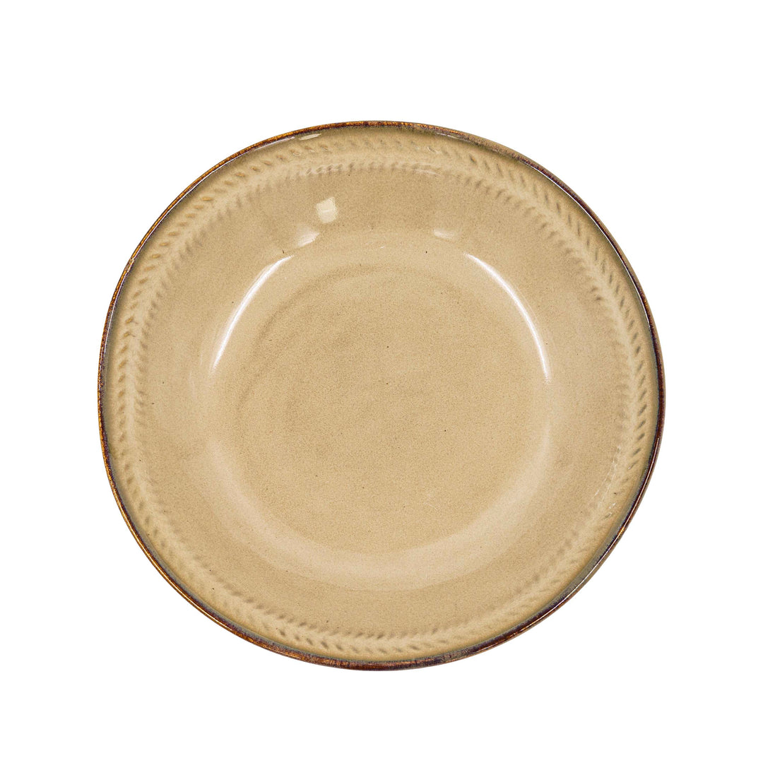 Ivory Gold Ceramic Platter