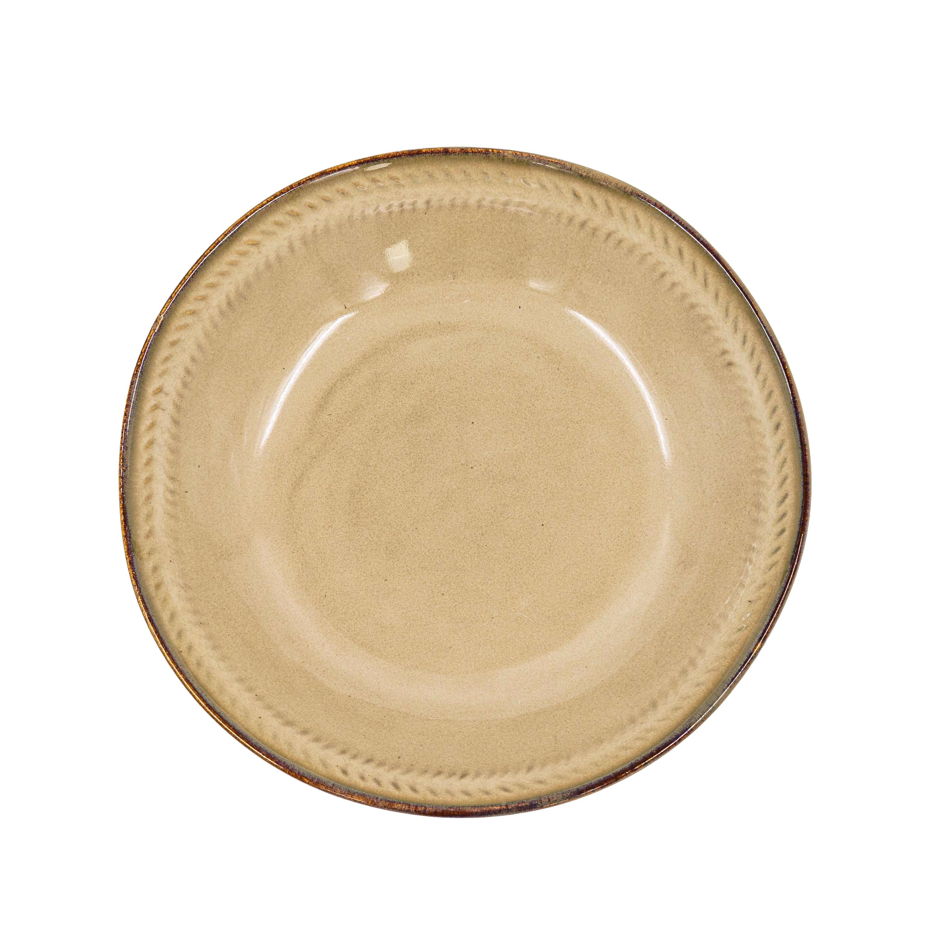 Ivory Gold Ceramic Platter