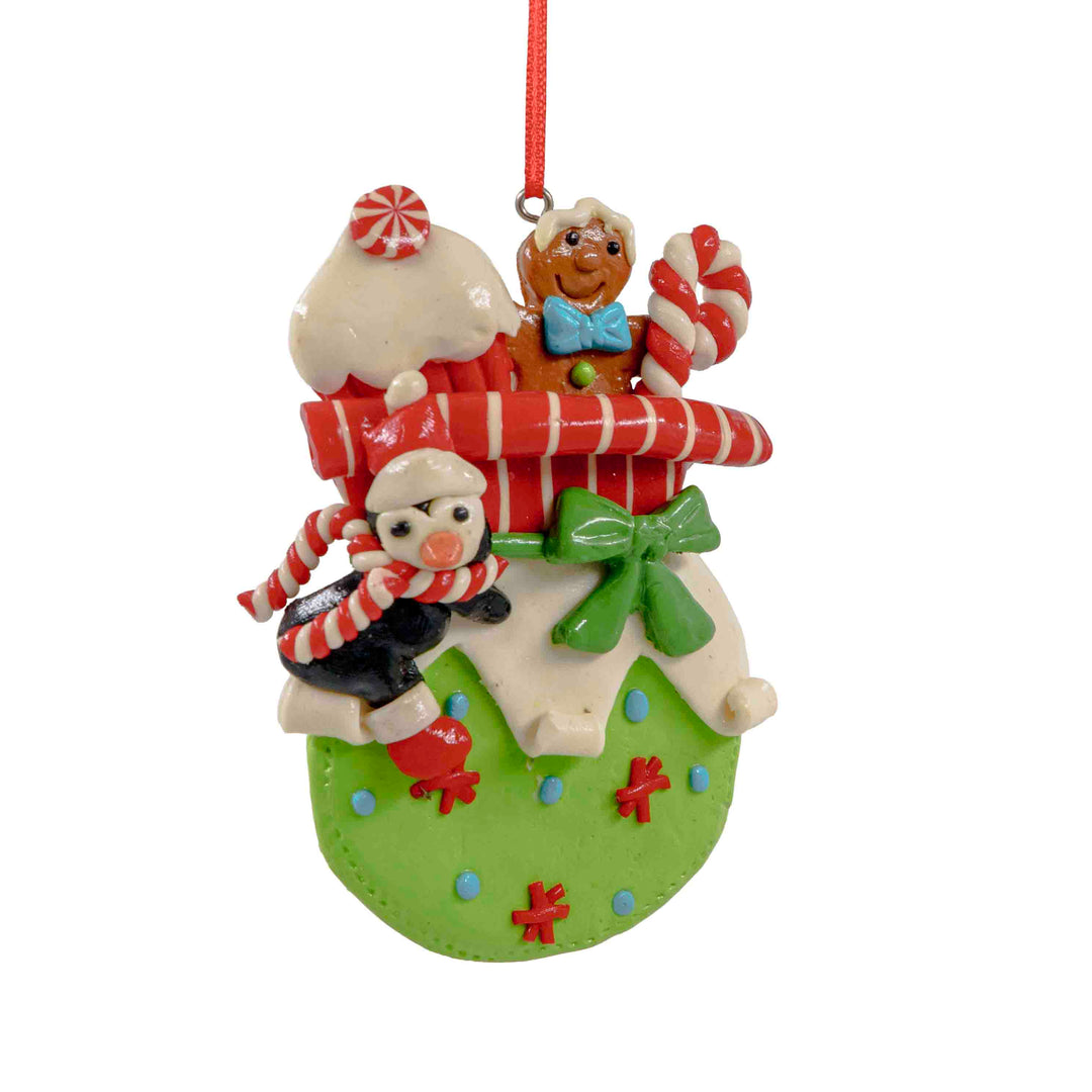 Penguin Gift Stack Hanging Ornament