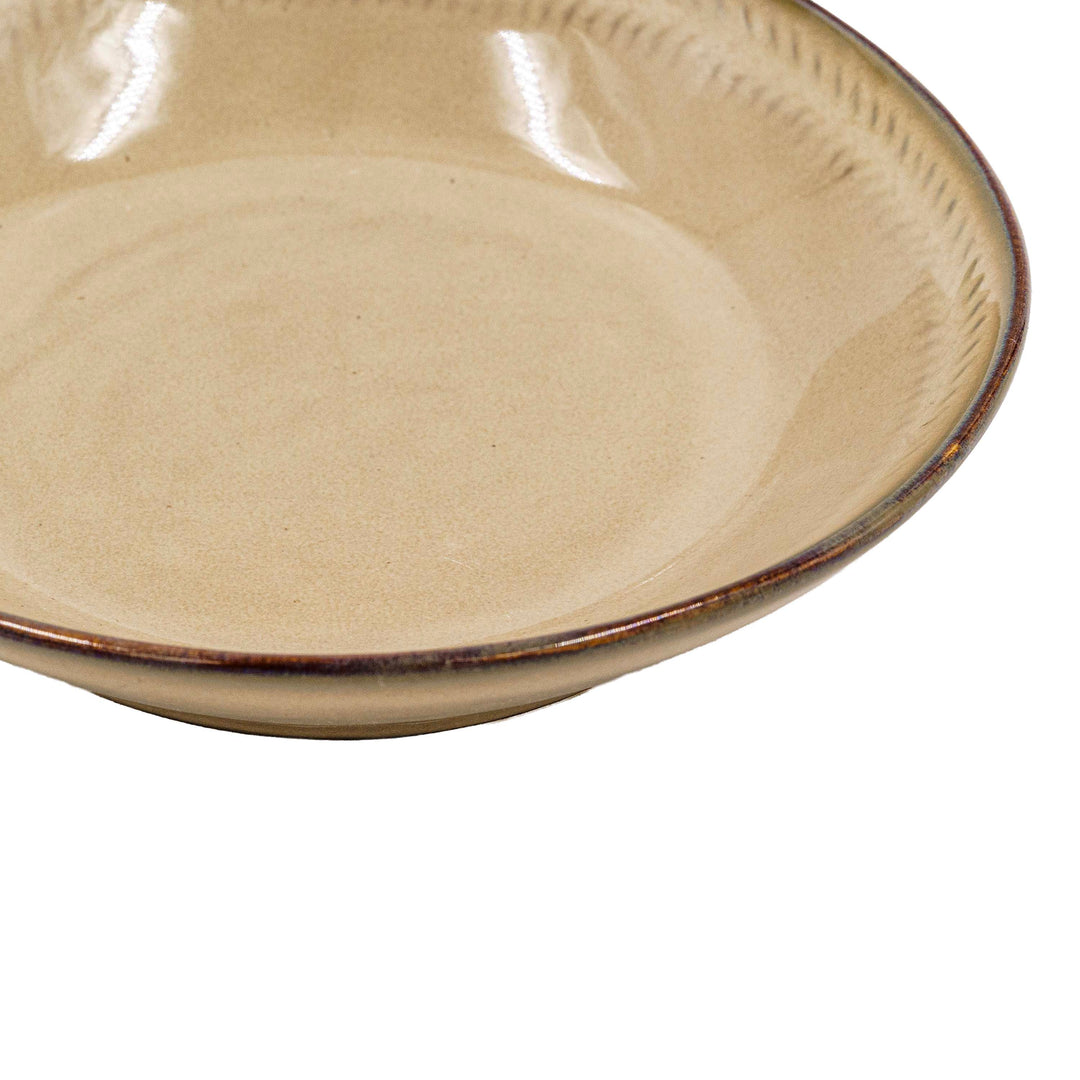 Ivory Gold Ceramic Platter