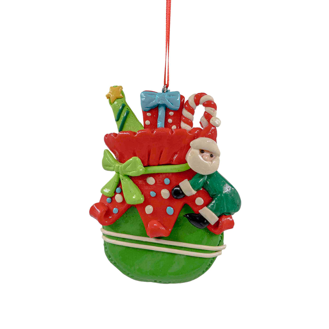 Santa Gift Stack Hanging Ornament