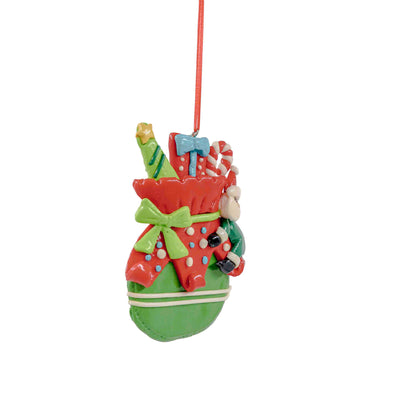 Santa Gift Stack Hanging Ornament