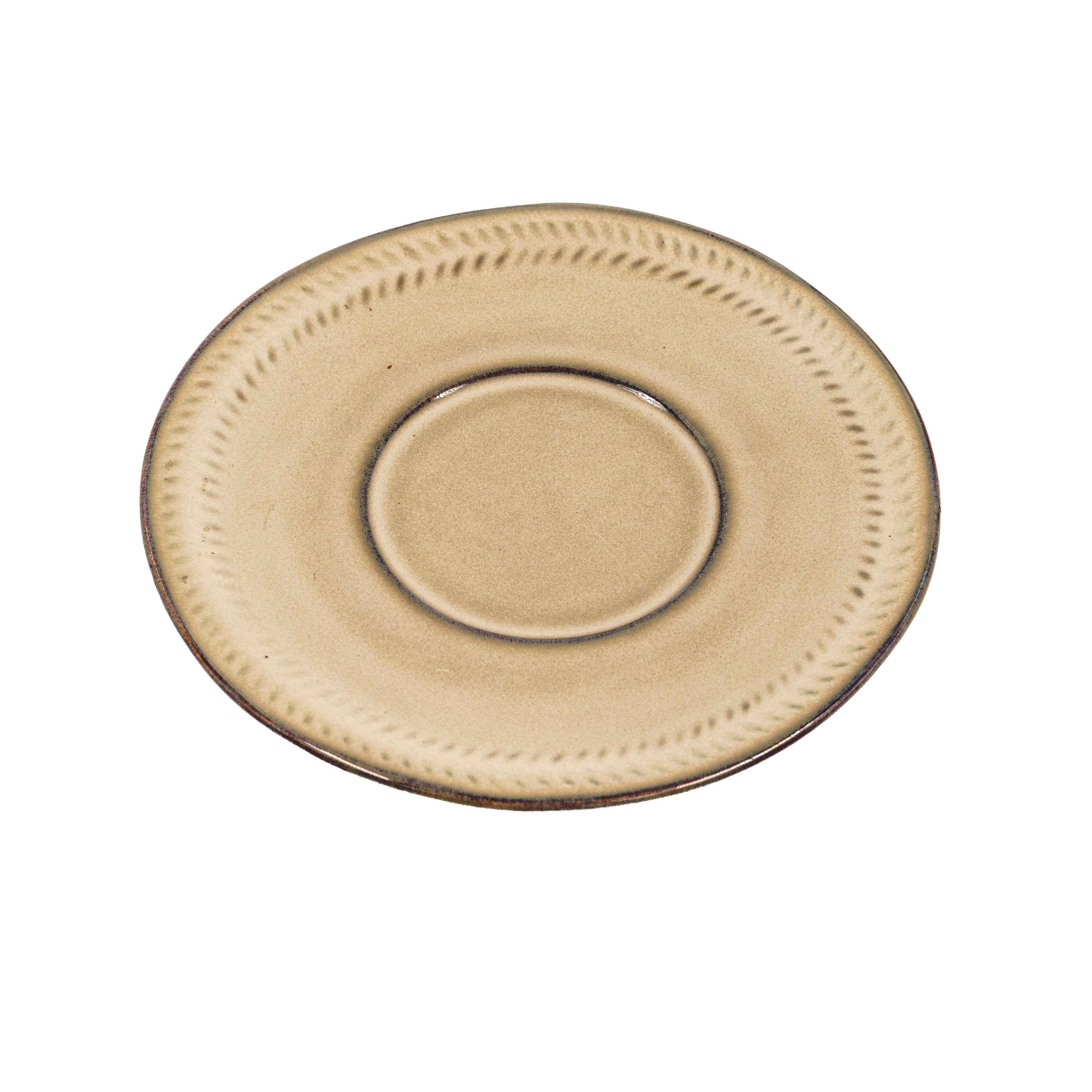 Ivory Gold Ceramic Cup Saucer Set