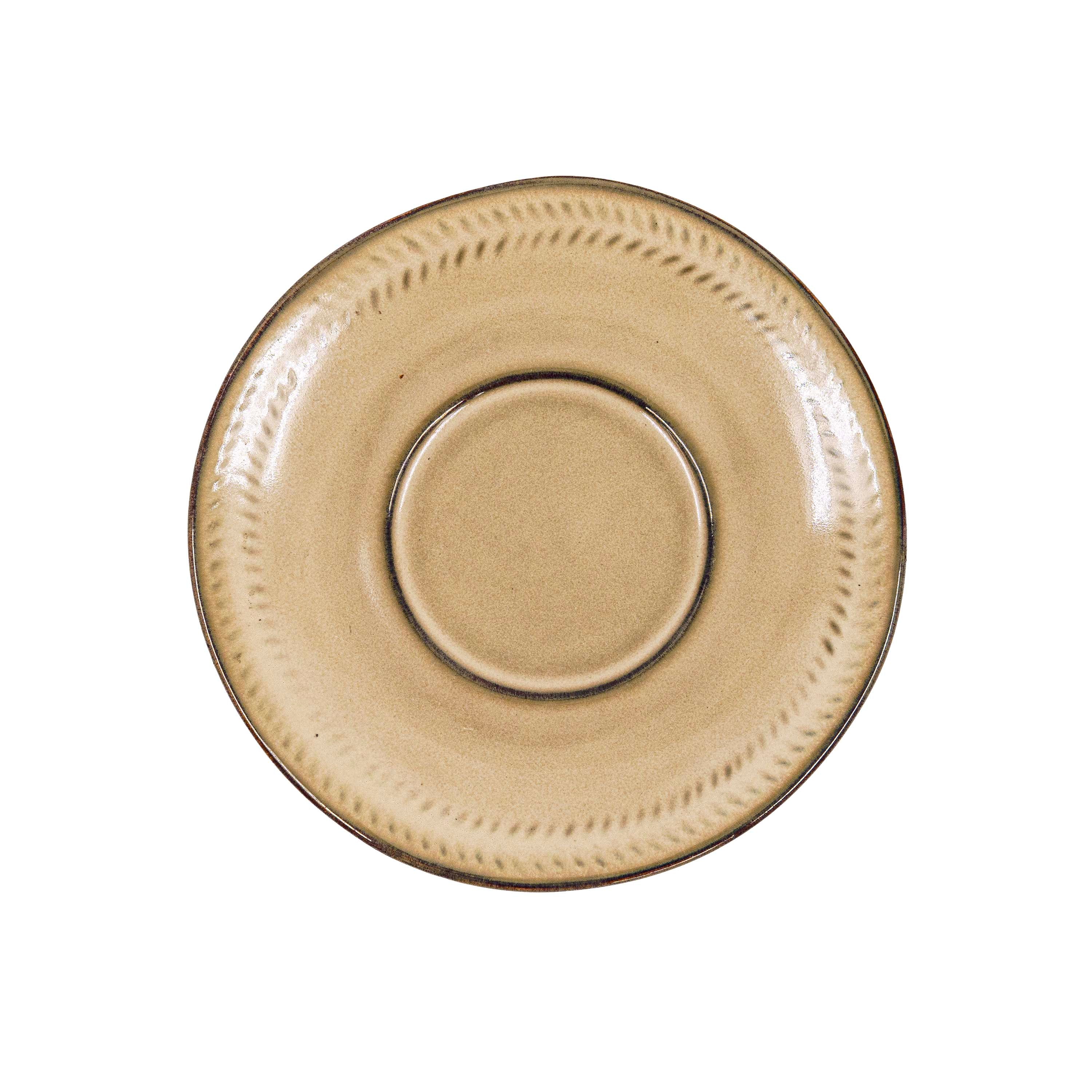 Ivory Gold Ceramic Cup Saucer Set