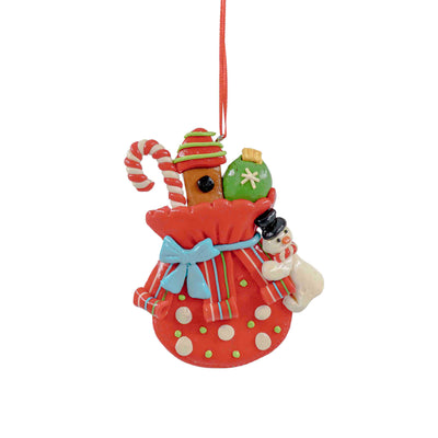 Snowman Gift Stack Hanging Ornament