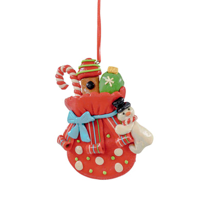 Snowman Gift Stack Hanging Ornament