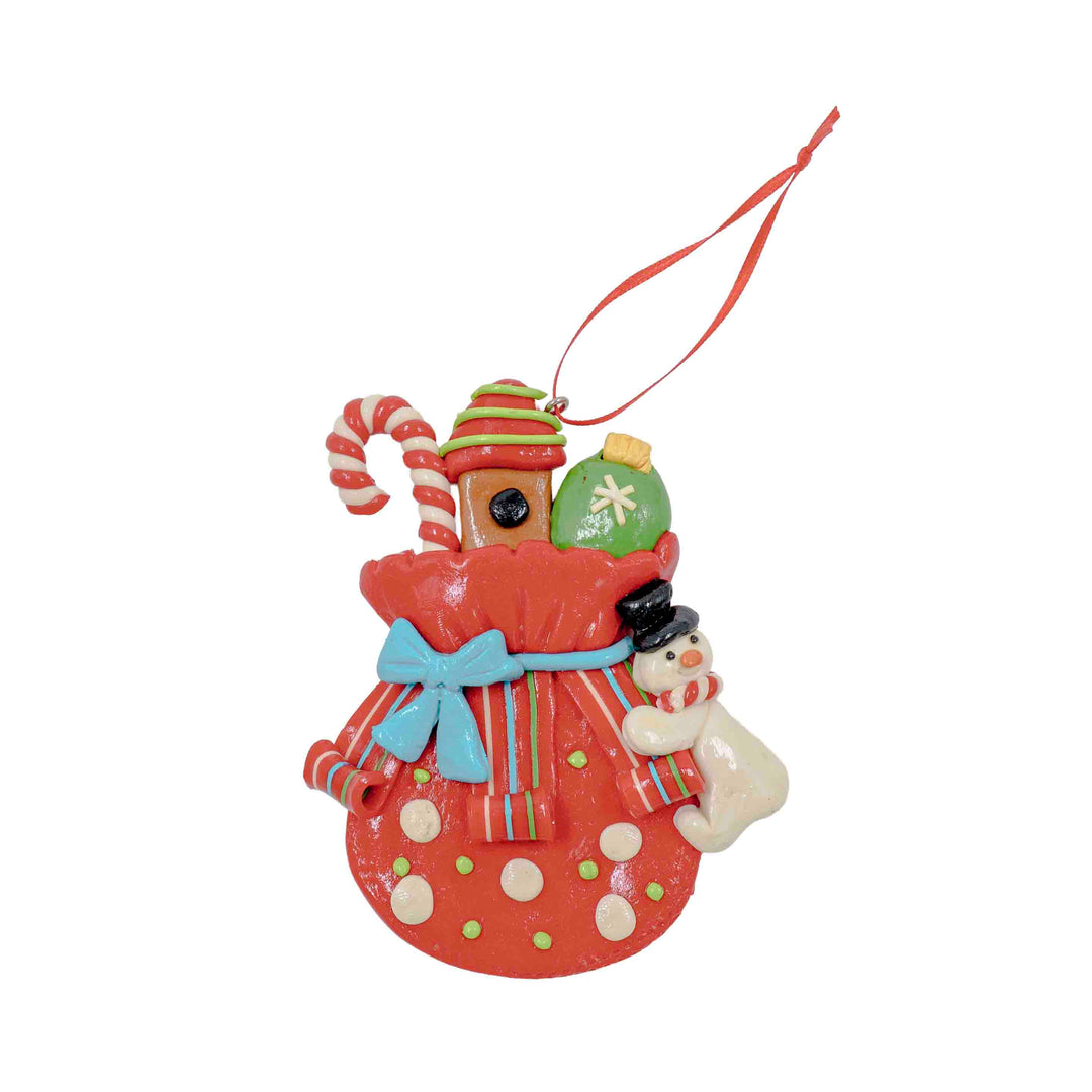 Snowman Gift Stack Hanging Ornament