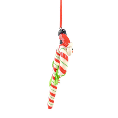 Snowman Candy Cane Hanging Ornament