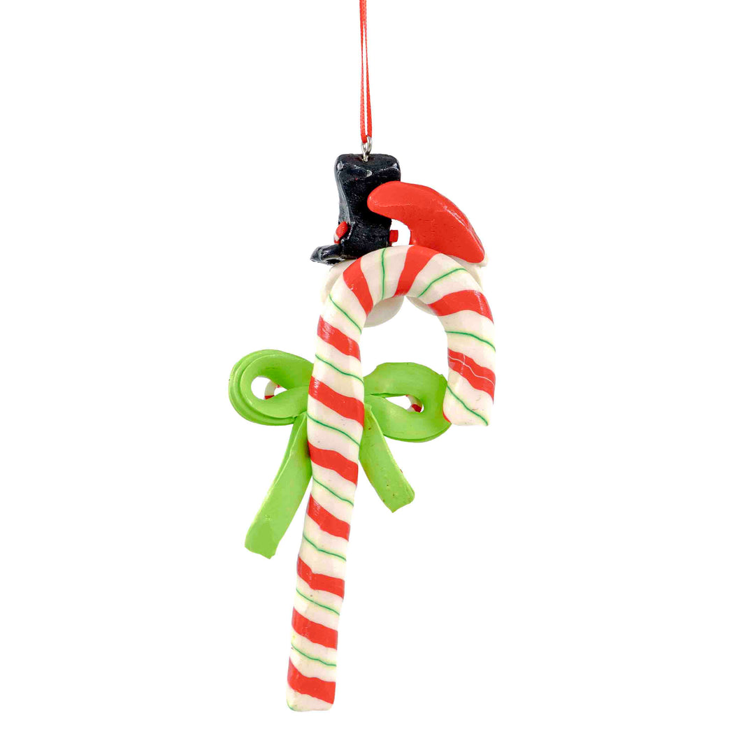 Snowman Candy Cane Hanging Ornament