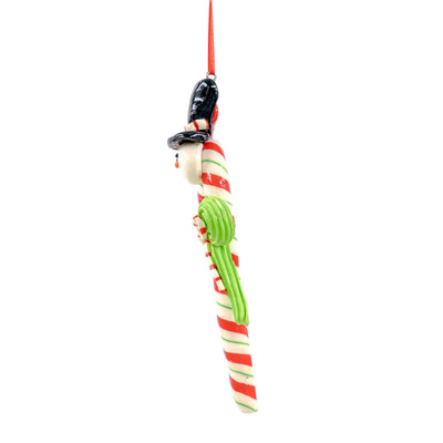Snowman Candy Cane Hanging Ornament