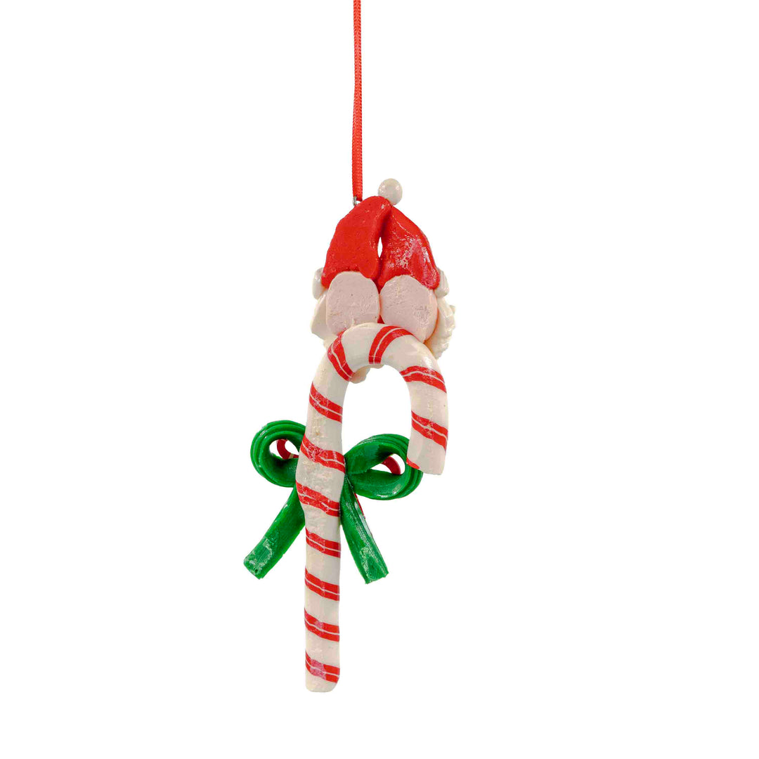 Santa Candy Cane Hanging Ornament
