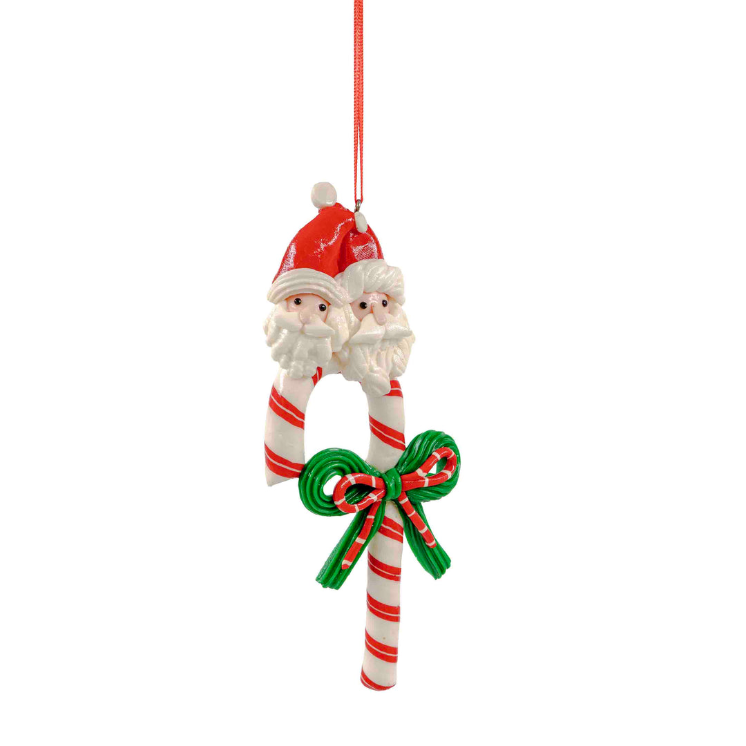 Santa Candy Cane Hanging Ornament