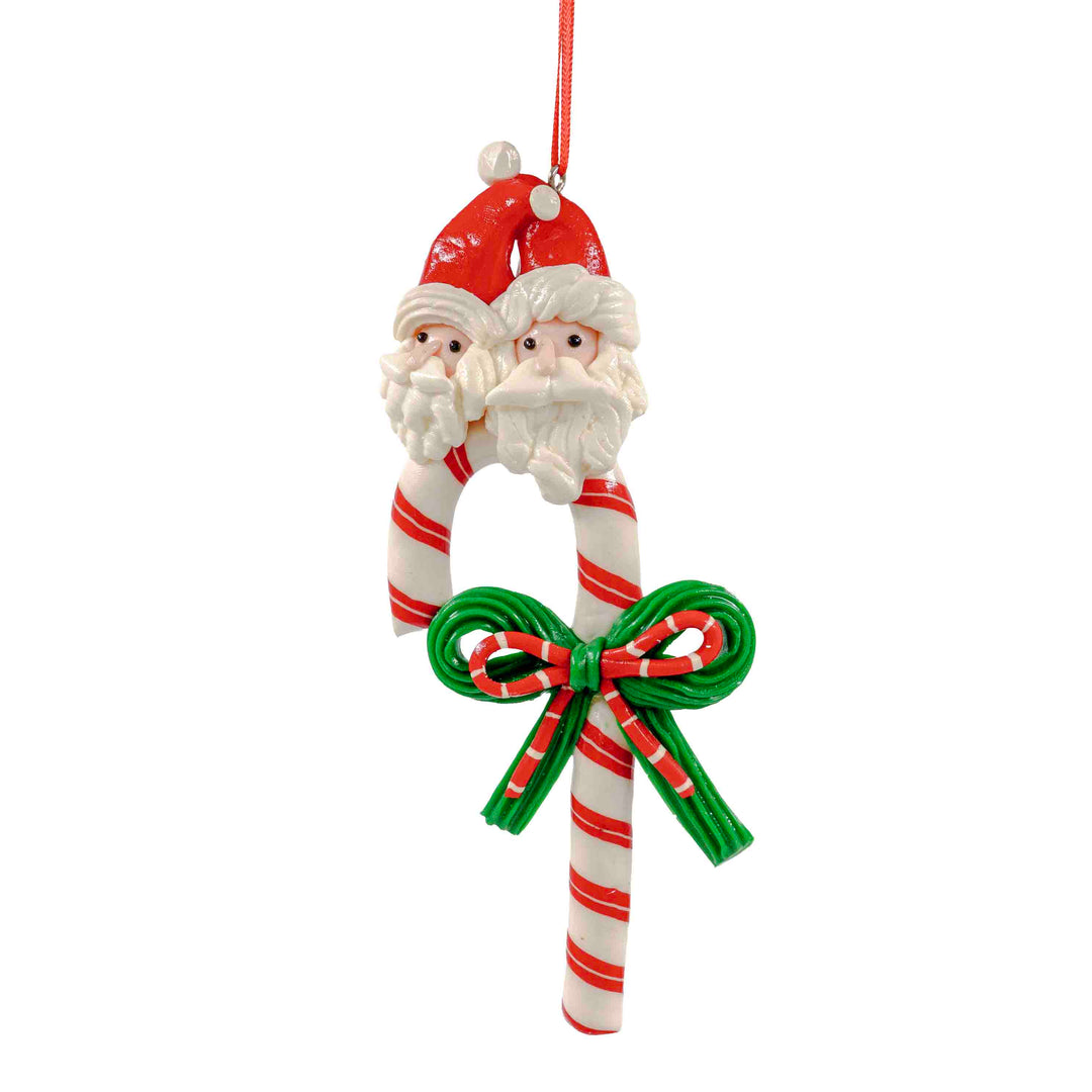 Santa Candy Cane Hanging Ornament