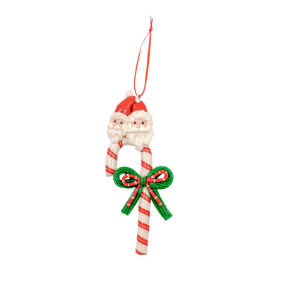 Santa Candy Cane Hanging Ornament