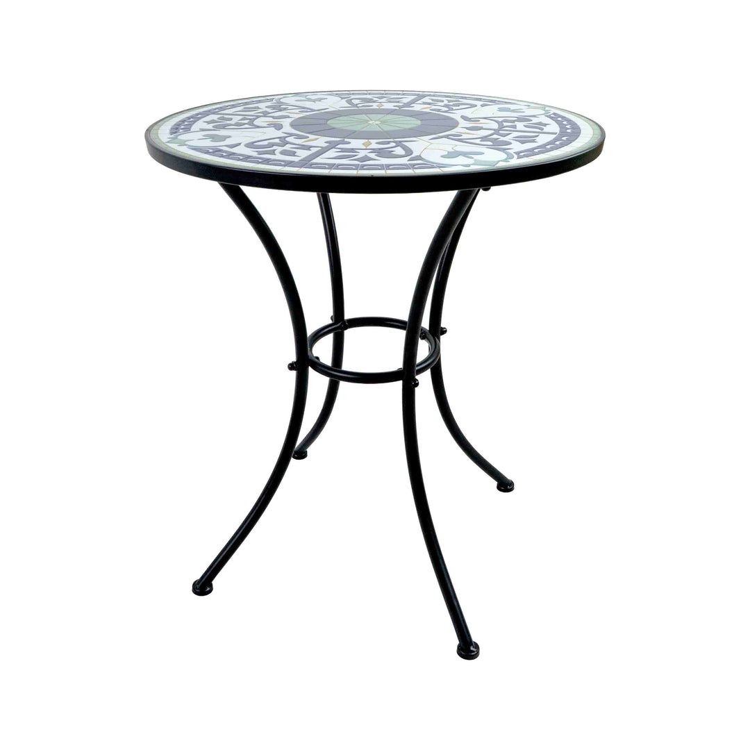 BLUE TILED GARDEN TABLE - SET OF 3
