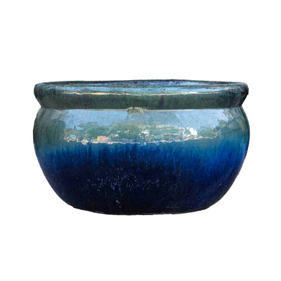 Blue Ocean Glazed Ceramic Pot