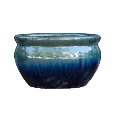 Blue Ocean Glazed Ceramic Pot