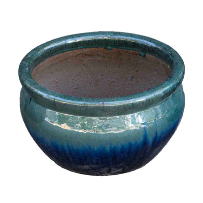 Blue Ocean Glazed Ceramic Pot