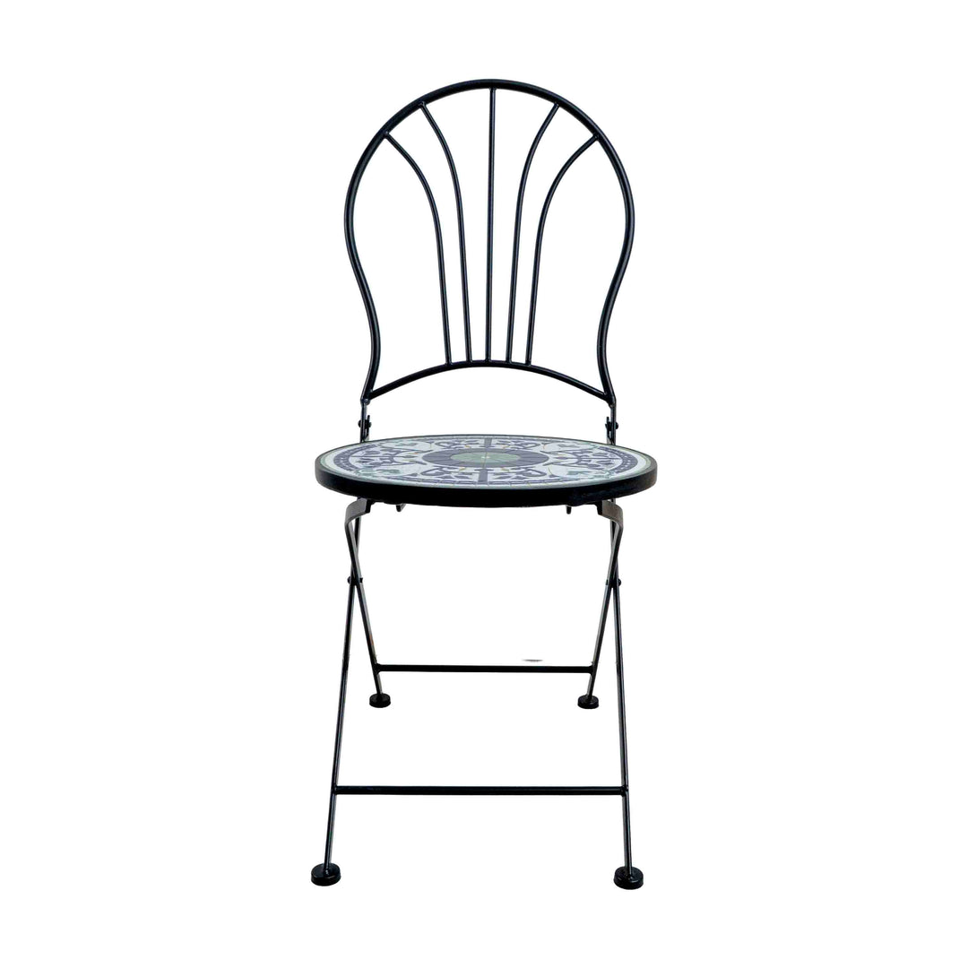 BLUE TILED GARDEN TABLE - SET OF 3